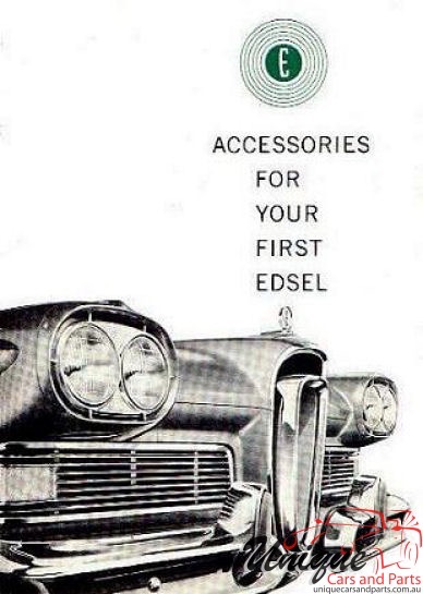 1958 Edsel Accessories Brochure Page 1